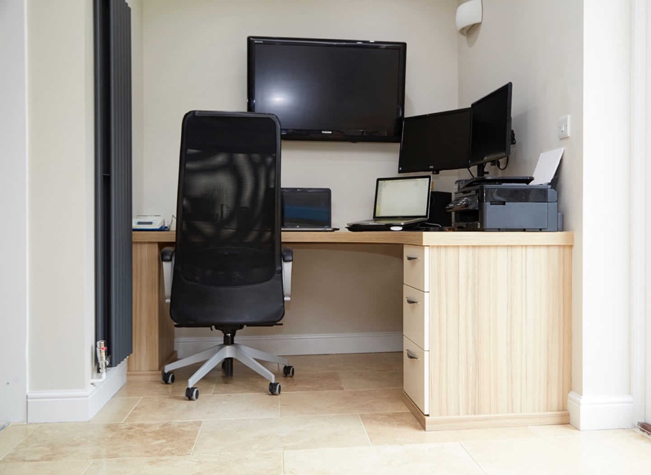 Case study showing additional home office desk space