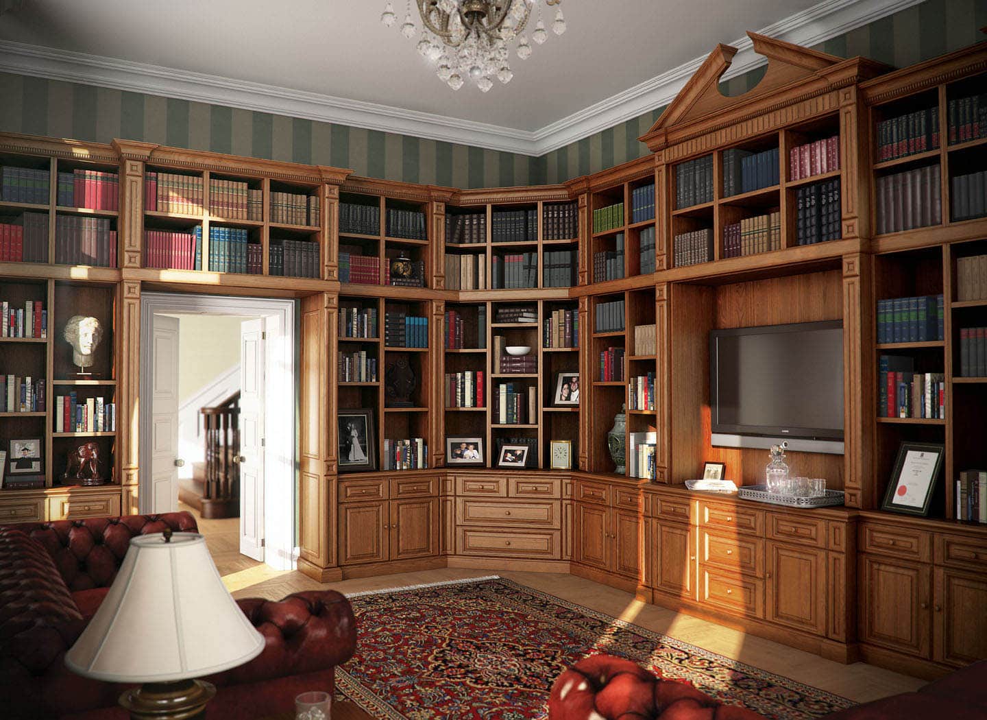Traditional Fitted Libraries & Fitted Bookcases Strachan