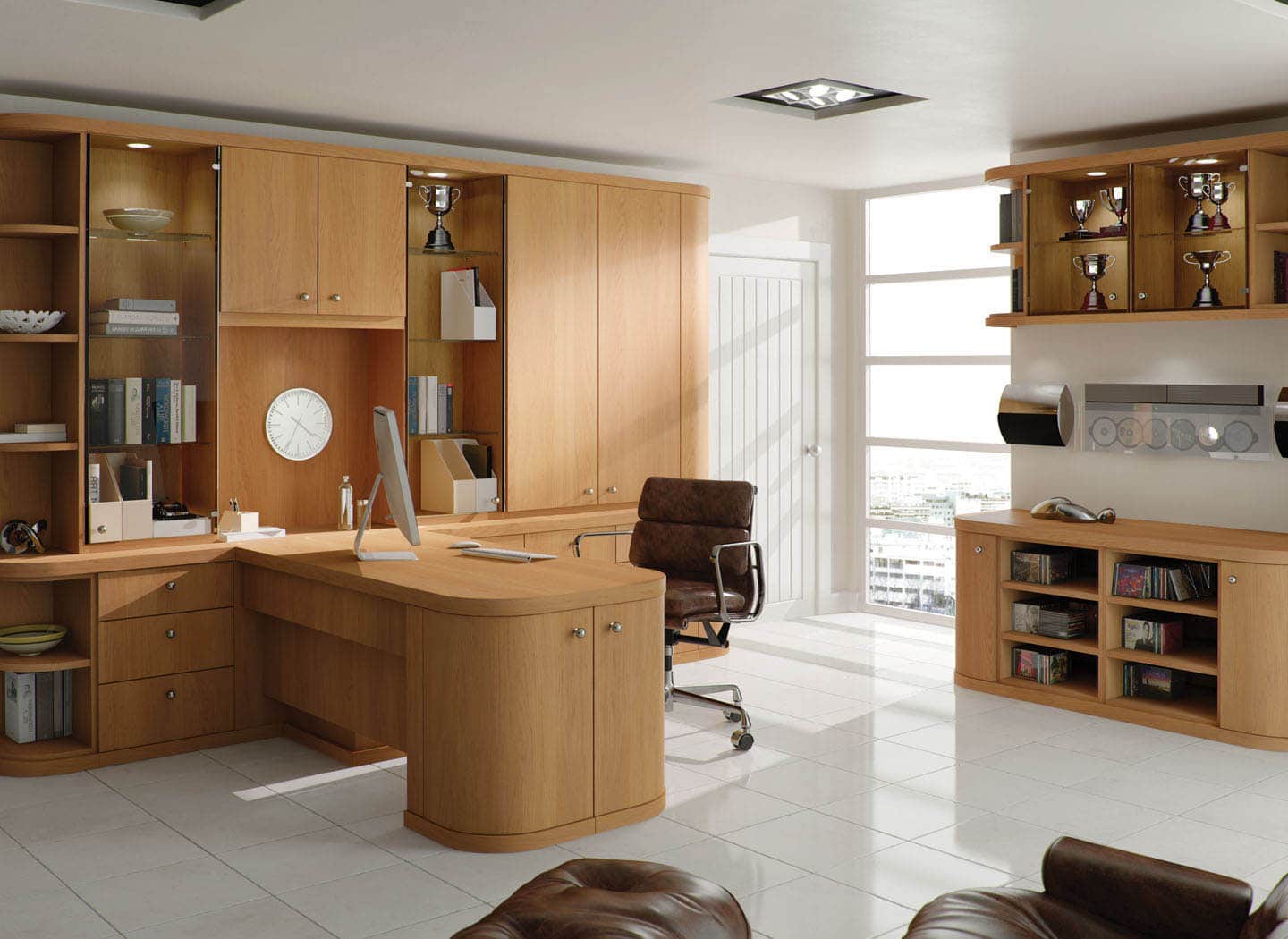 Contemporary Fitted Home Office Furniture by Strachan