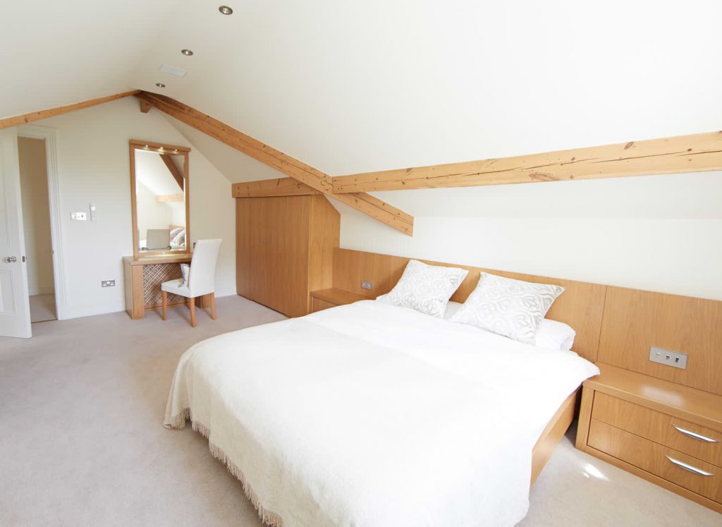 Case study showing fitted bedroom furniture in loft conversion