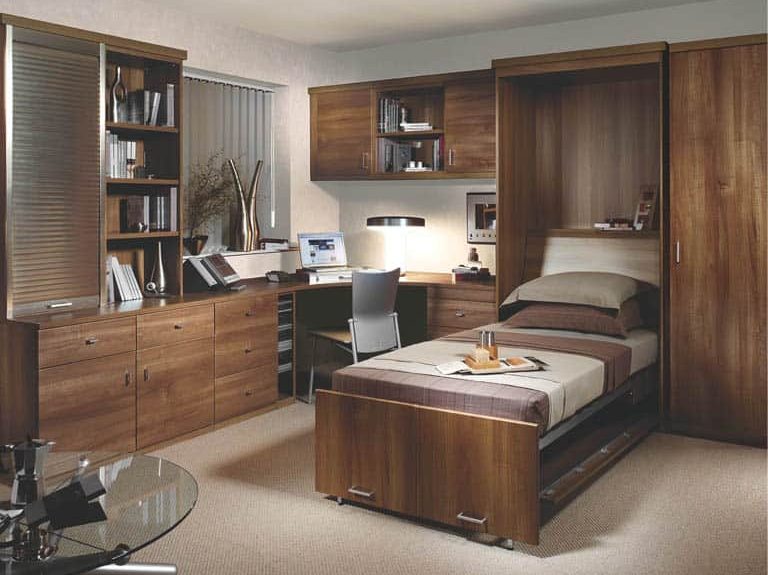 Toscana wall bed in Uno Walnut