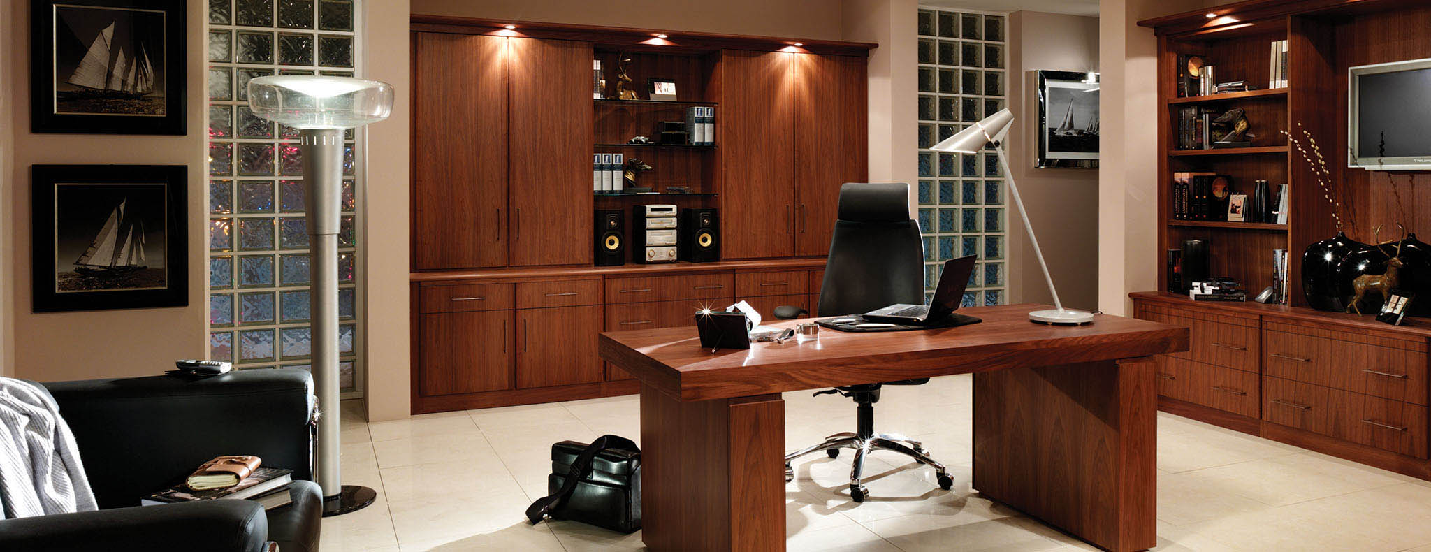 Siena Home Office shown in American Black Walnut Strachan