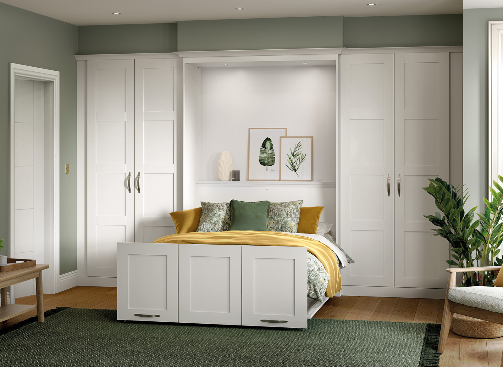 Belvedere wall bed in dove white