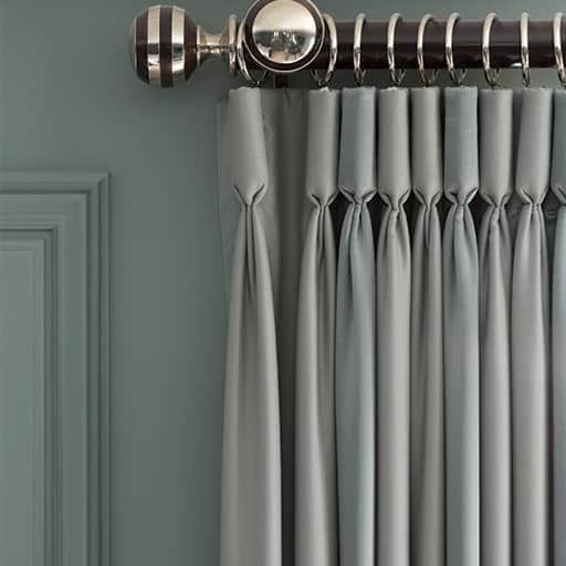 Blue grey curtains