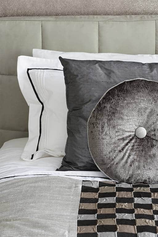 Grey and white pillows and cushions