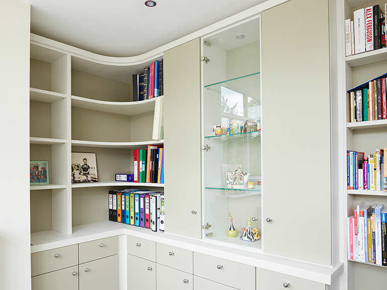 Curved corner cabinets