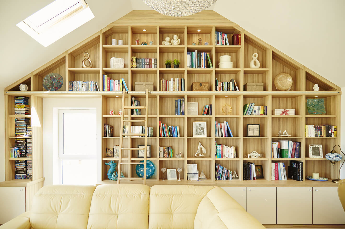 Strachan Bespoke Library Bookcase with Ladder