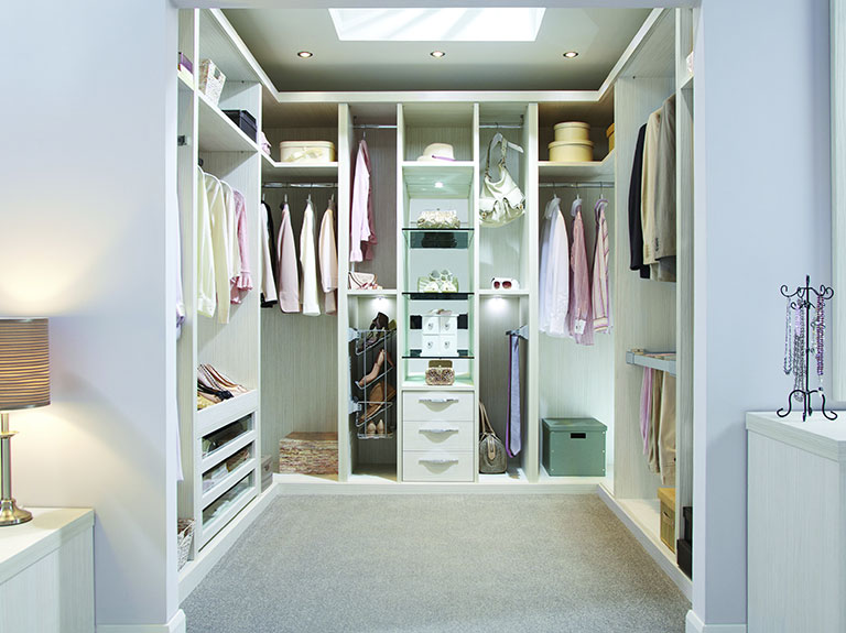 Pure White Walk In Wardrobe