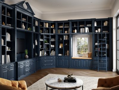 Fitted library furniture in bespoke Shades Of Oak Fitted library furniture in bespoke Shades Of Oak