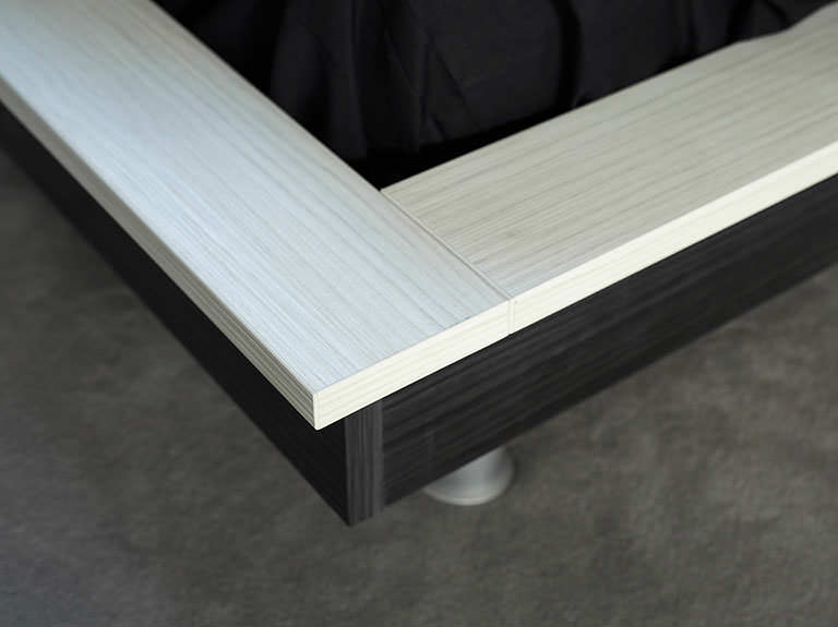 Case study showing two tone bedframe finish