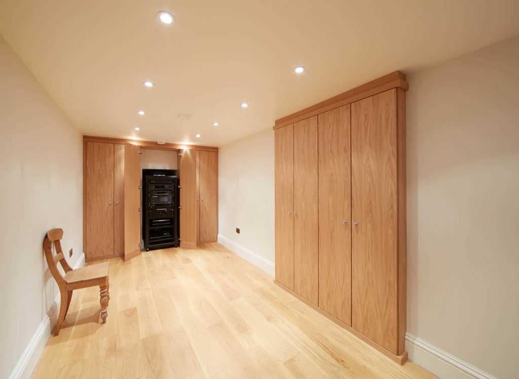 Case study showing fitted wardrobes in basement conversion