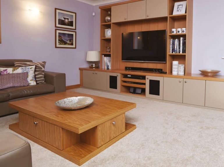 Optima lounge with fitted entertainment unit