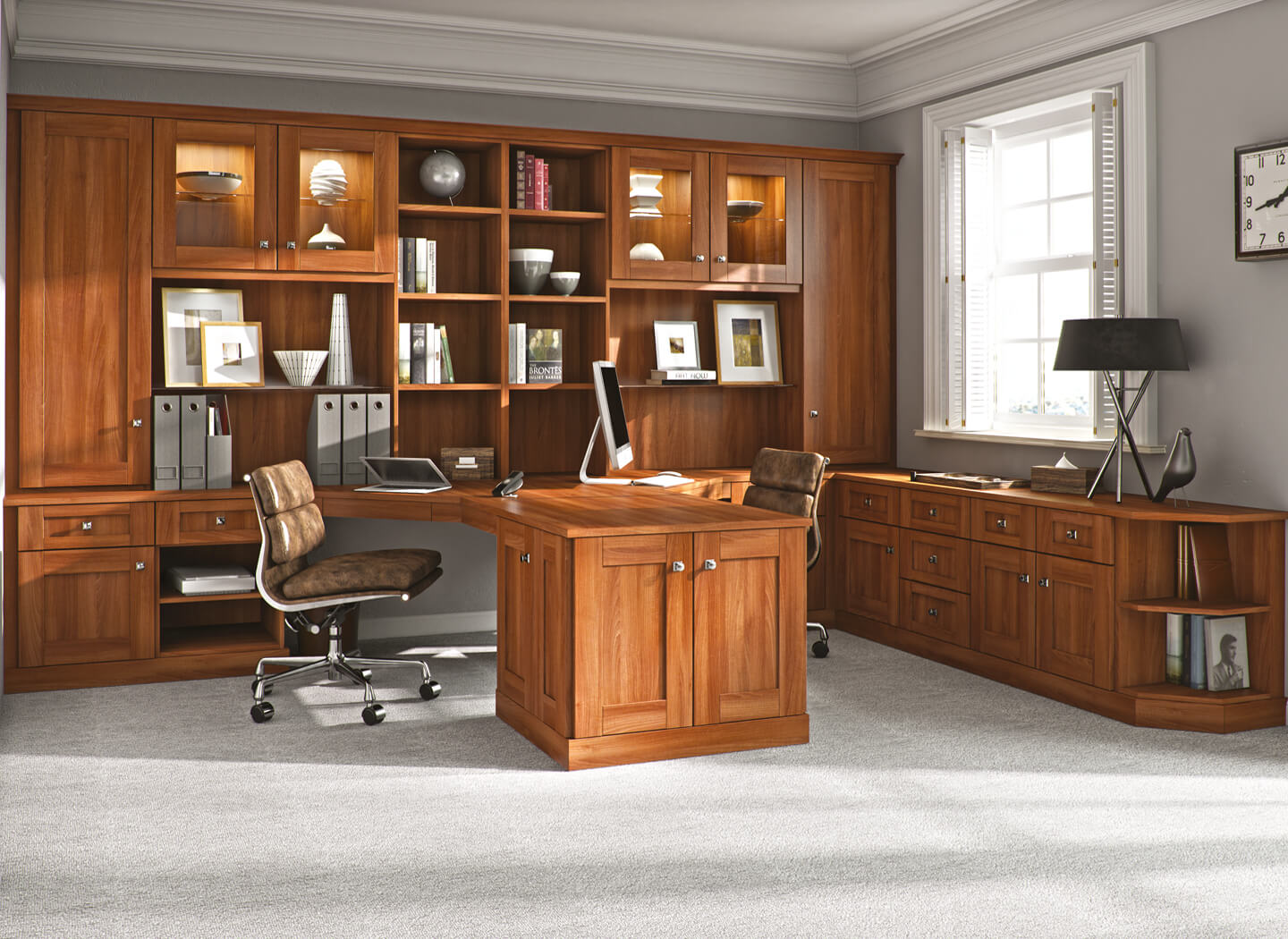 Verona home office in Uno Walnut