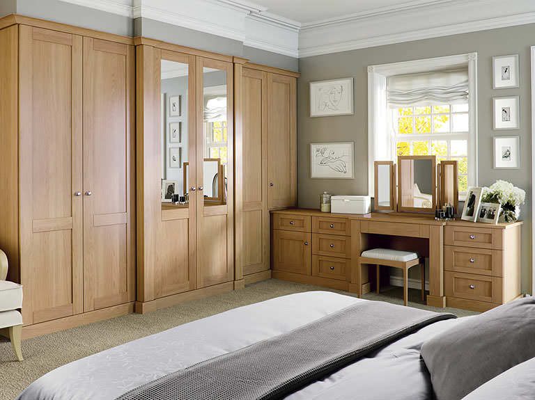 Dressing table fitted by window in Verona bedroom