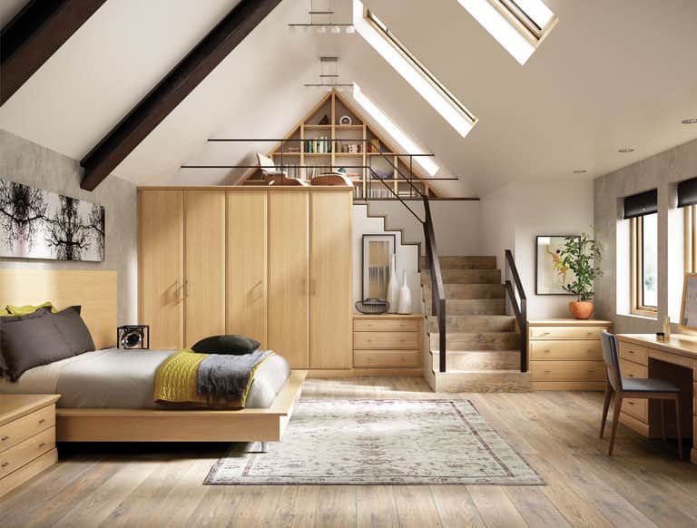 Alto fitted bedroom in English Oak