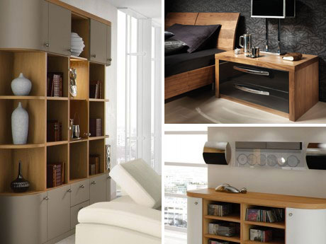A neutral colour scheme with high shine blacks and silvers