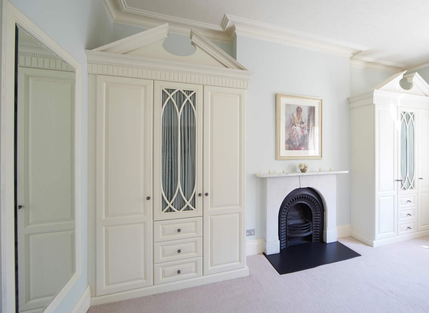 Case study showing bedroom furniture in bespoke colour wash