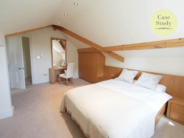 Case study showing bedroom in loft conversion
