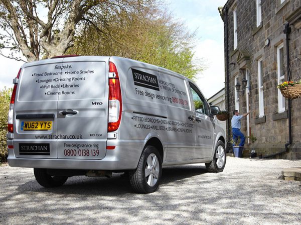 A delivery van come to fit your bespoke fitted furniture A delivery van come to fit your bespoke fitted furniture