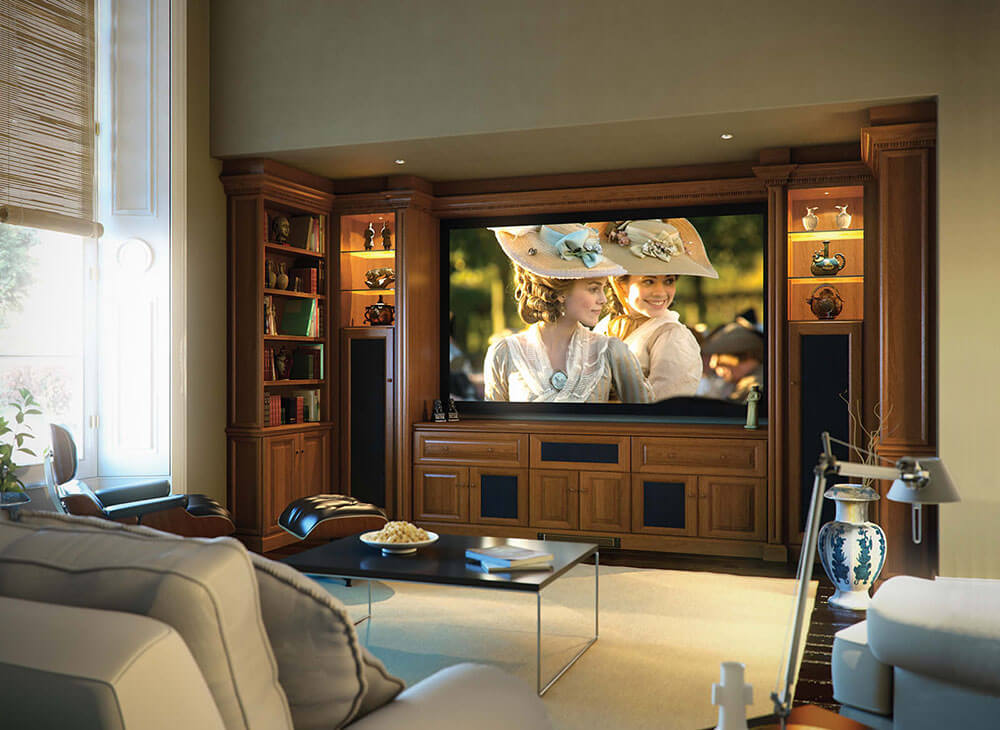 Shades of Oak Fitted Home Cinema Room