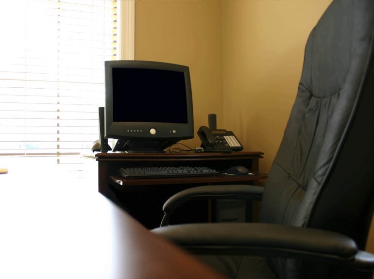 Ergonomic office chair in home office