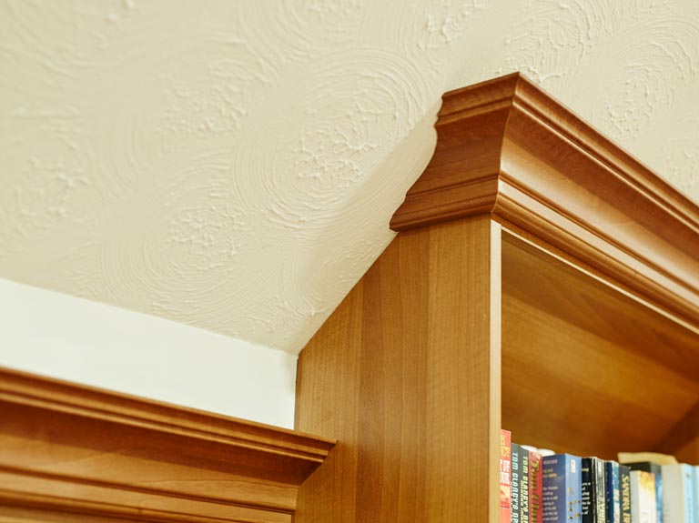 Scribed to sloping ceiling Scribed to sloping ceiling