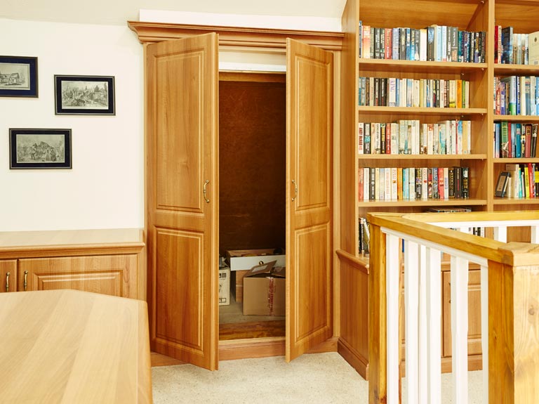 Matching doors conceal eaves access Matching doors conceal eaves access