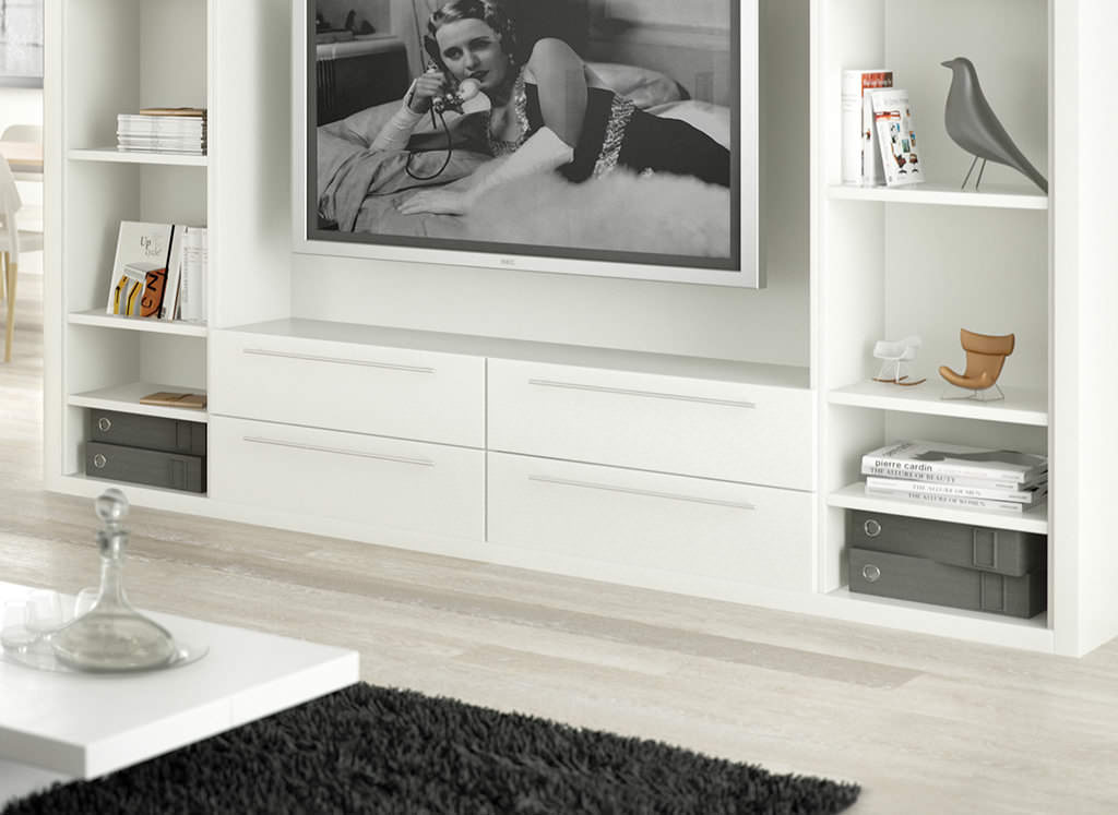 Discreet storage in white Strachan