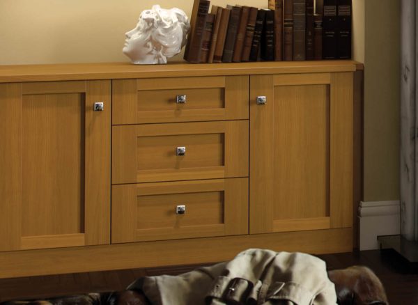 Solid wood drawers and door fronts