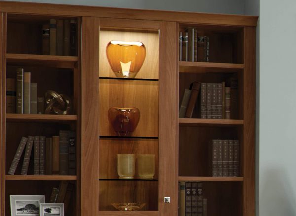 Glass fronted display cabinets