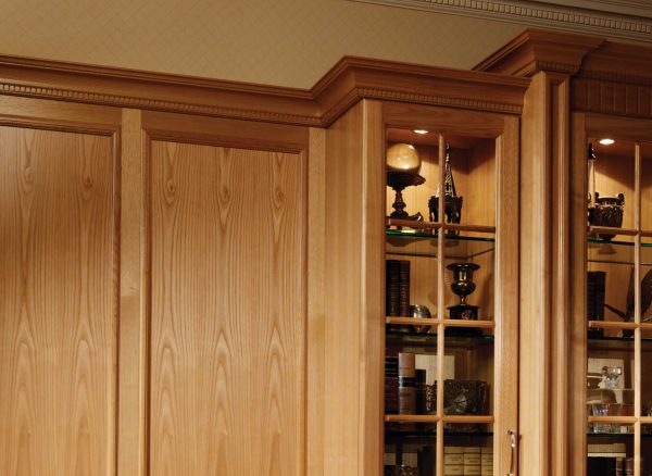 Fitted wardrobes with moulded detailing