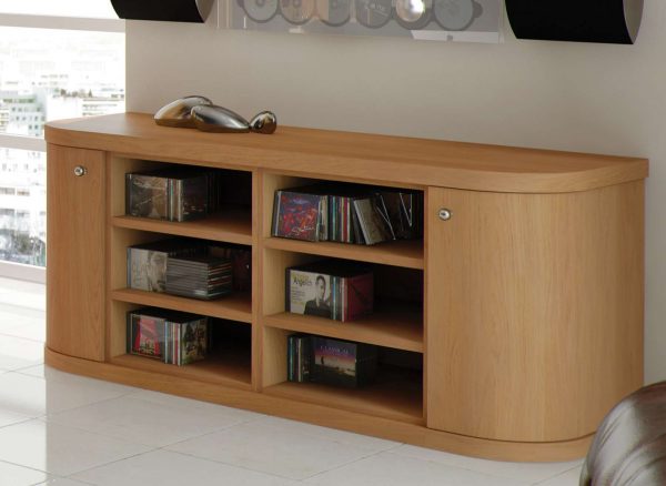 Curved shelving units