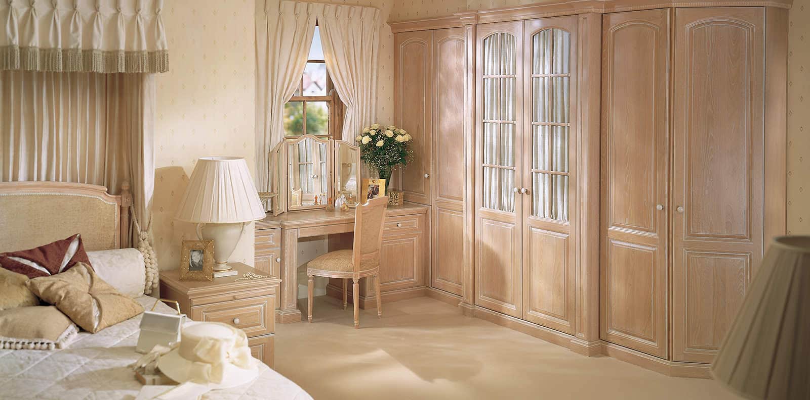 Traditional Shades of Oak Limed Fitted Bedroom | Strachan