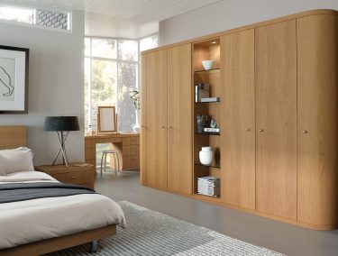 Optima fitted bedroom in natural oak