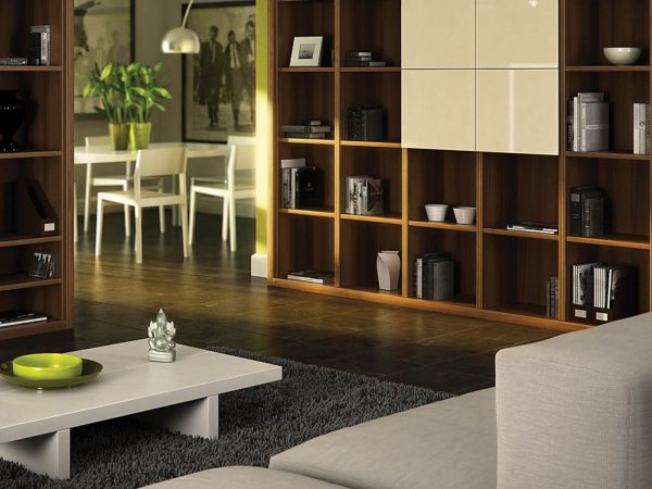 Bespoke bookcase with white furniture Bespoke bookcase with white furniture