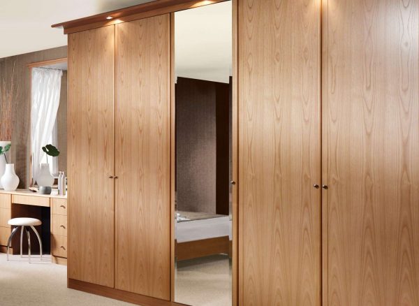 Full length mirrored wardrobe panel