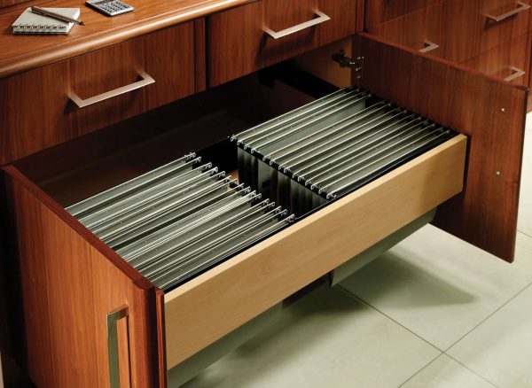 Integrated filing cabinets