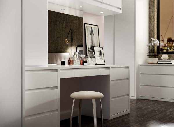 Illuminated dressing table area